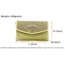 Load image into Gallery viewer, Women's Clutch With 2In1 Jute Eye Stone Design - myStore20202019
