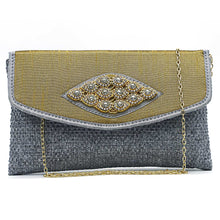 Load image into Gallery viewer, Women's Clutch With 2In1 Jute Eye Stone Design - myStore20202019