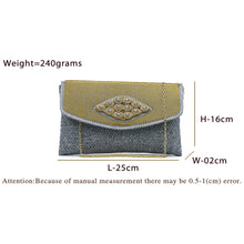 Load image into Gallery viewer, Women's Clutch With 2In1 Jute Eye Stone Design - myStore20202019