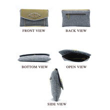 Load image into Gallery viewer, Women's Clutch With 2In1 Jute Eye Stone Design - myStore20202019