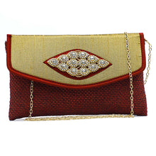Load image into Gallery viewer, Women's Clutch With 2In1 Jute Eye Stone Design - myStore20202019