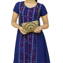 Load image into Gallery viewer, Women's Clutch with 2In1 Flap Heavy Pearl & Stone Jute Design - myStore20202019