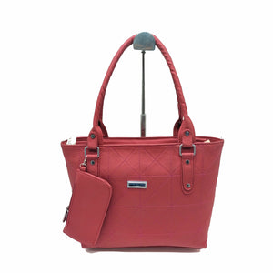 Women's Handbag & Pouch With Criss Cross Design - myStore20202019