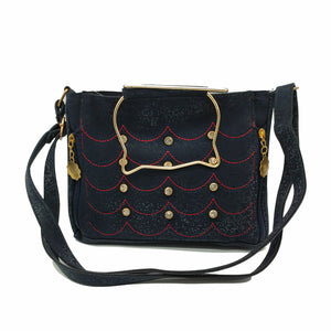 Women's Indian Sling Bag With Cat Handle Stone Fitting Design - myStore20202019