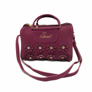 Women's Indian Sling Bag With Flowers Stone Fitting Design - myStore20202019
