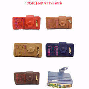 Women's Indian Wallet With CutWork and Zip in Front - myStore20202019