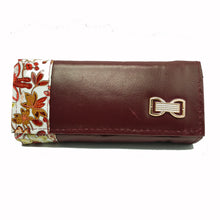 Load image into Gallery viewer, Women&#39;s Indian Wallet With Flowers Stripe Bow Fitting Design - myStore20202019
