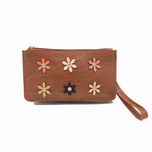 Women's Indian Wallet With Six Stone Flower in Front - myStore20202019
