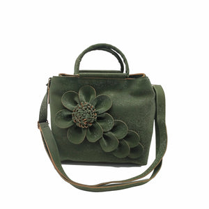 Women's Sling Bag With 3D Material And Big Flower Design - myStore20202019