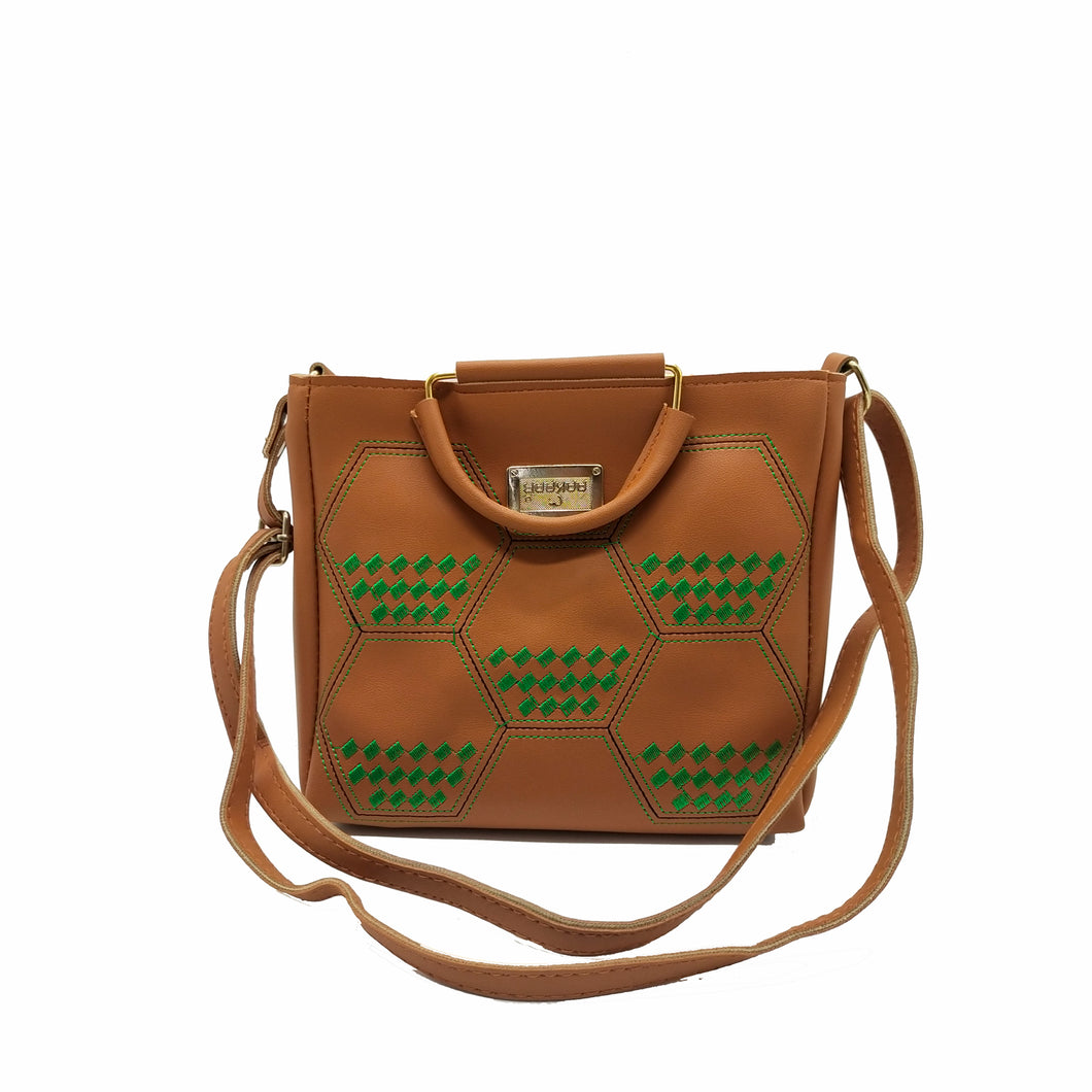 Women's Sling Bag With Five FootBall Embroidery in Front - myStore20202019