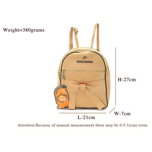 Bow Pattern Double Zip Girls BackPack - myStore20202019