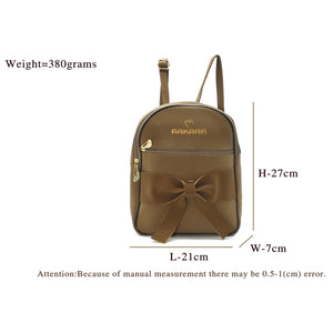 Bow Pattern Double Zip Girls BackPack - myStore20202019