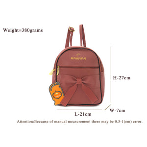 Bow Pattern Double Zip Girls BackPack - myStore20202019