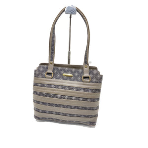 Double Zip Printed Stripes Hand Bag - myStore20202019