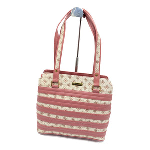 Double Zip Printed Stripes Hand Bag - myStore20202019