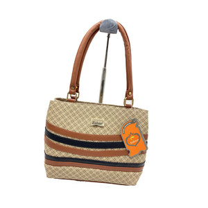 Double Zip Printed Stripes Stylish Hand Bag - myStore20202019