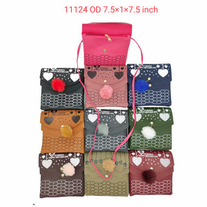 Women's Sling Bag Double Flap Double Heart Print - myStore20202019