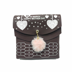 Women's Sling Bag Double Flap Double Heart Print - myStore20202019