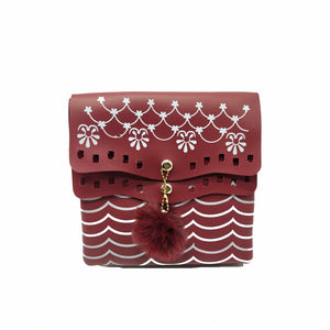 Women's Sling Bag Double Flap Double Pocket Web Print - myStore20202019