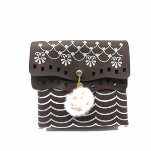 Women's Sling Bag Double Flap Double Pocket Web Print - myStore20202019