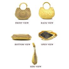 Load image into Gallery viewer, Double Handle Circle Moti Women Clutch - myStore20202019
