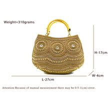 Load image into Gallery viewer, Double Handle Three Circle Moti Women Clutch - myStore20202019
