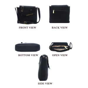 Double Zip Buckle Zip Women Sling Bag - myStore20202019