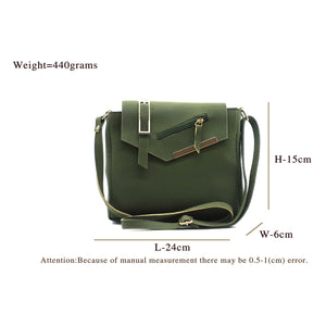 Double Zip Buckle Zip Women Sling Bag - myStore20202019