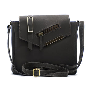 Double Zip Buckle Zip Women Sling Bag - myStore20202019