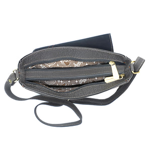 Double Zip Buckle Zip Women Sling Bag - myStore20202019