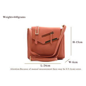 Double Zip Buckle Zip Women Sling Bag - myStore20202019