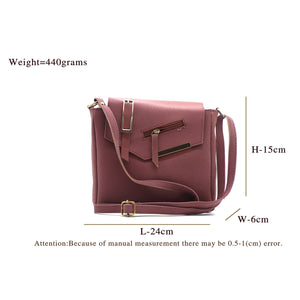 Double Zip Buckle Zip Women Sling Bag - myStore20202019