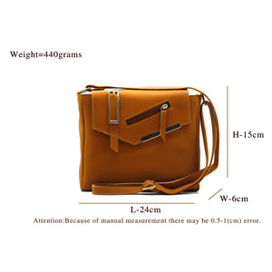 Double Zip Buckle Zip Women Sling Bag - myStore20202019