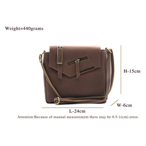 Double Zip Buckle Zip Women Sling Bag - myStore20202019