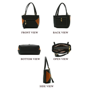 Double Zip Double Color Front Zip Ladies Mini Hand Bag - myStore20202019