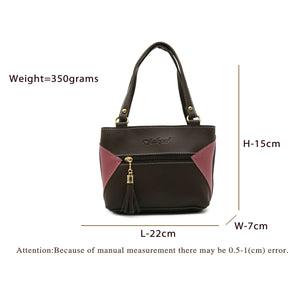 Double Zip Double Color Front Zip Ladies Mini Hand Bag - myStore20202019