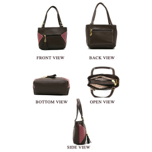 Double Zip Double Color Front Zip Ladies Mini Hand Bag - myStore20202019