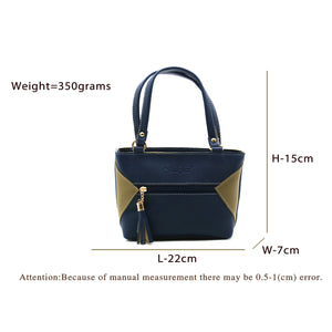 Double Zip Double Color Front Zip Ladies Mini Hand Bag - myStore20202019