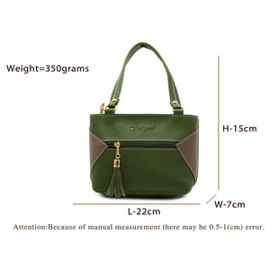 Double Zip Double Color Front Zip Ladies Mini Hand Bag - myStore20202019