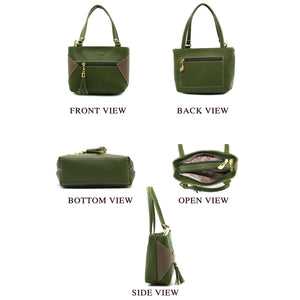 Double Zip Double Color Front Zip Ladies Mini Hand Bag - myStore20202019