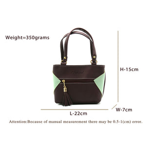 Double Zip Double Color Front Zip Ladies Mini Hand Bag - myStore20202019