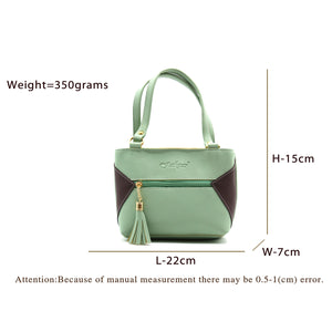 Double Zip Double Color Front Zip Ladies Mini Hand Bag - myStore20202019