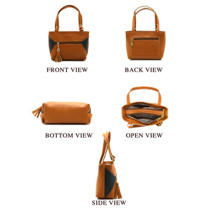 Double Zip Double Color Front Zip Ladies Mini Hand Bag - myStore20202019