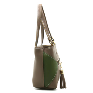 Double Zip Double Color Front Zip Ladies Mini Hand Bag - myStore20202019