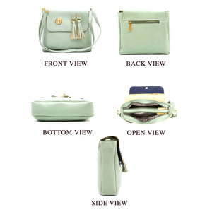 Double Zip Double Jhumkha Women Sling Bag - myStore20202019