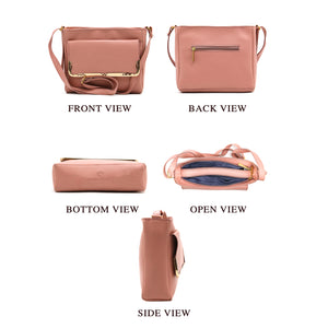 DoubBagle Zip Flap Frame Plain Women Sling - myStore20202019