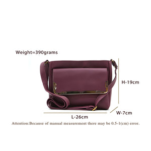 DoubBagle Zip Flap Frame Plain Women Sling - myStore20202019