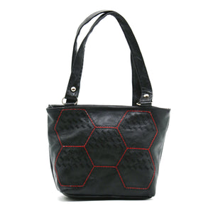 Double Zip Football Stitch Ladies Mini Hand Bag - myStore20202019