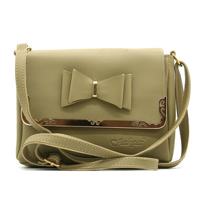 Double Zip Frame Bow Fitting Women Sling Bag - myStore20202019