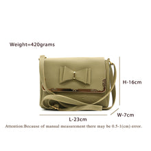 Load image into Gallery viewer, Double Zip Frame Bow Fitting Women Sling Bag - myStore20202019
